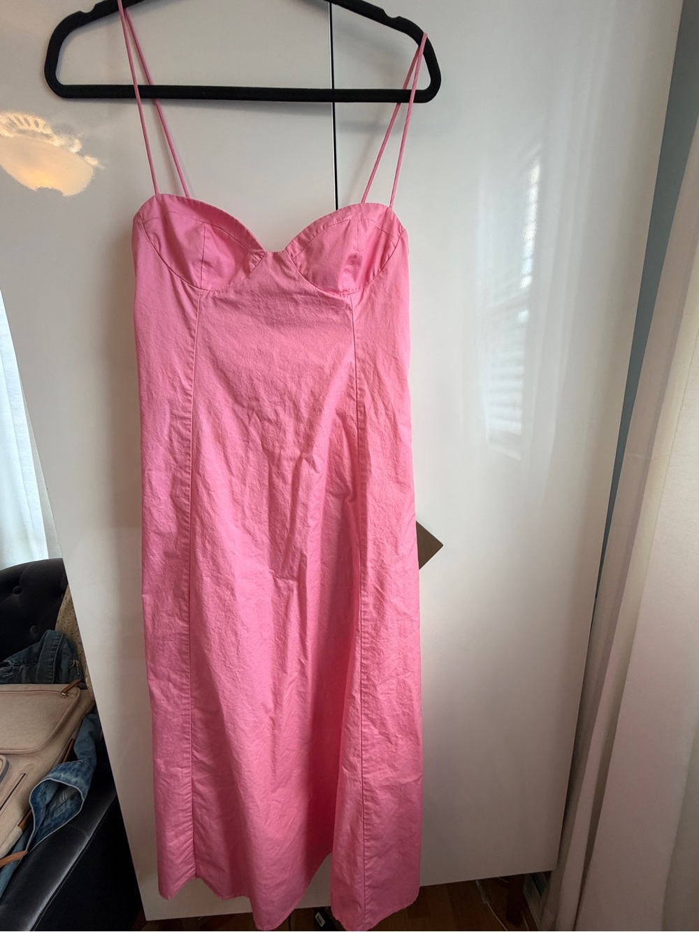 Zara Pink Spaghetti-Strap Slip Dress